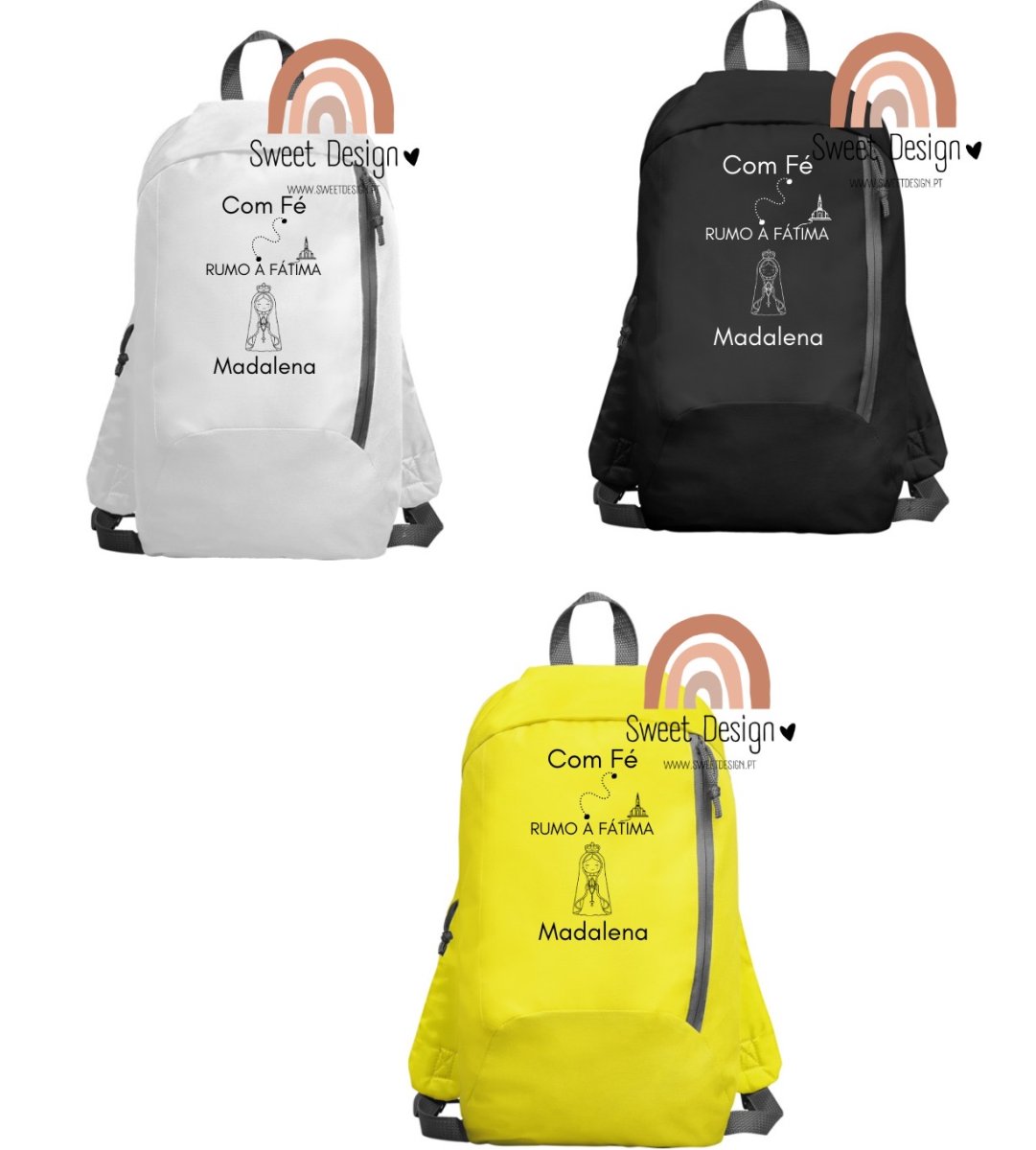Mochila – Com FÉ rumo a Fátima – (com nome)