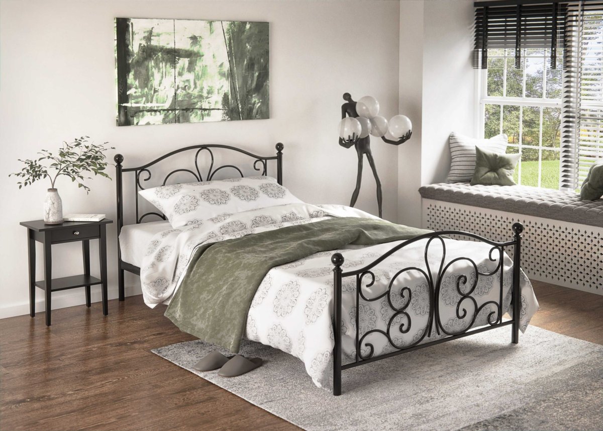 Cama PANAMA – preto, 120x200cm