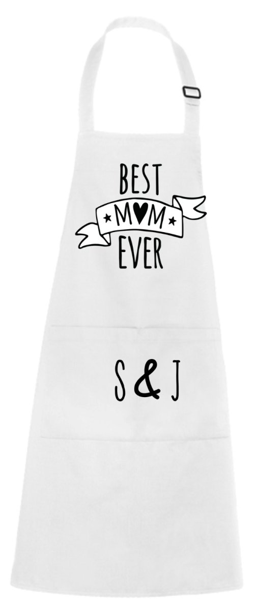 Avental – Best Mom Ever_4 (com iniciais do nome)