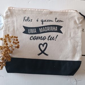 Bolsa Multiusos – Feliz é quem tem uma madrinha como tu (com nome)