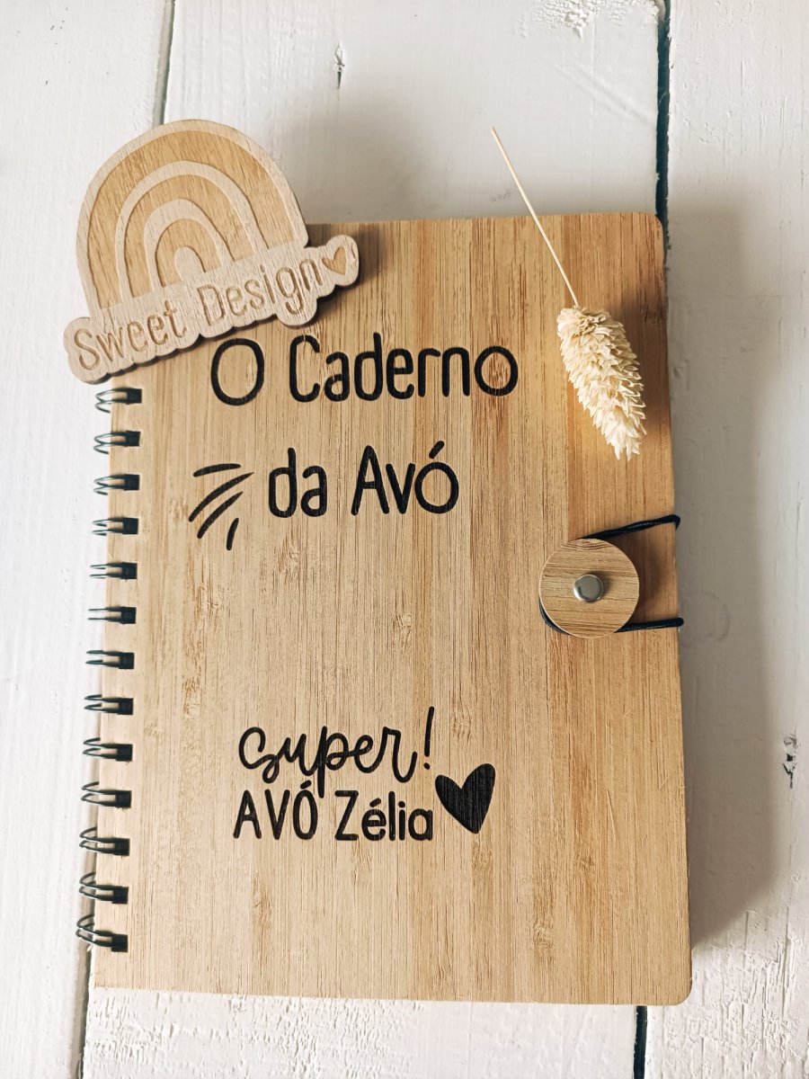 Caderno de apontamentos com argolas – Caderno de linhas com dedicatória e nome 2