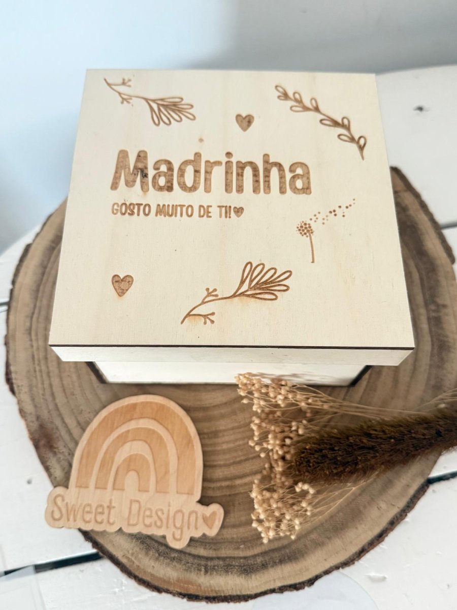 Caixa de Madeira – Madrinha gosto muito de ti