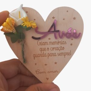 Iman formato coração – Criam memórias que o coração guarda para sempre (cor rosa)