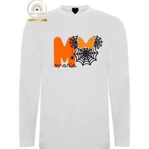 Longsleeve – Halloween Nome com teias de aranha