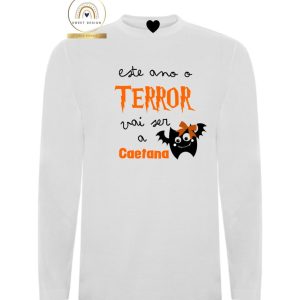 Longsleeve – Halloween – Este ano o terror cá de casa vai ser a ….