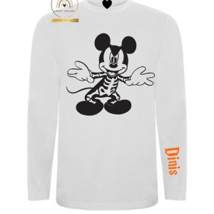 Longsleeve – Halloween – Mickey em esqueleto