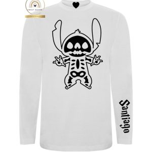 Longsleeve – Halloween – Stitch em esqueleto