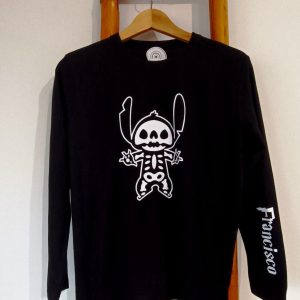Longsleeve – Halloween – Stitch em esqueleto 2