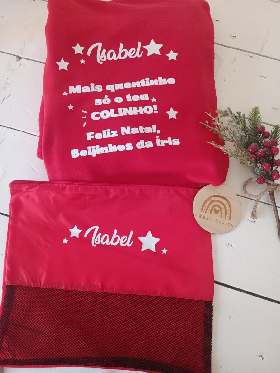 Manta Polar – Mais quentinho só o teu colinho. Feliz Natal