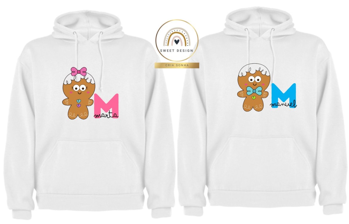 Sweat – Boneco gengibre com nome Pólo Norte – Natal