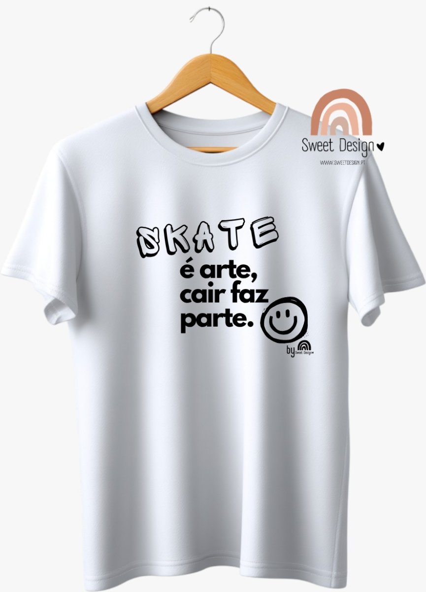 T-Shirt – Skate é arte, cair faz parte