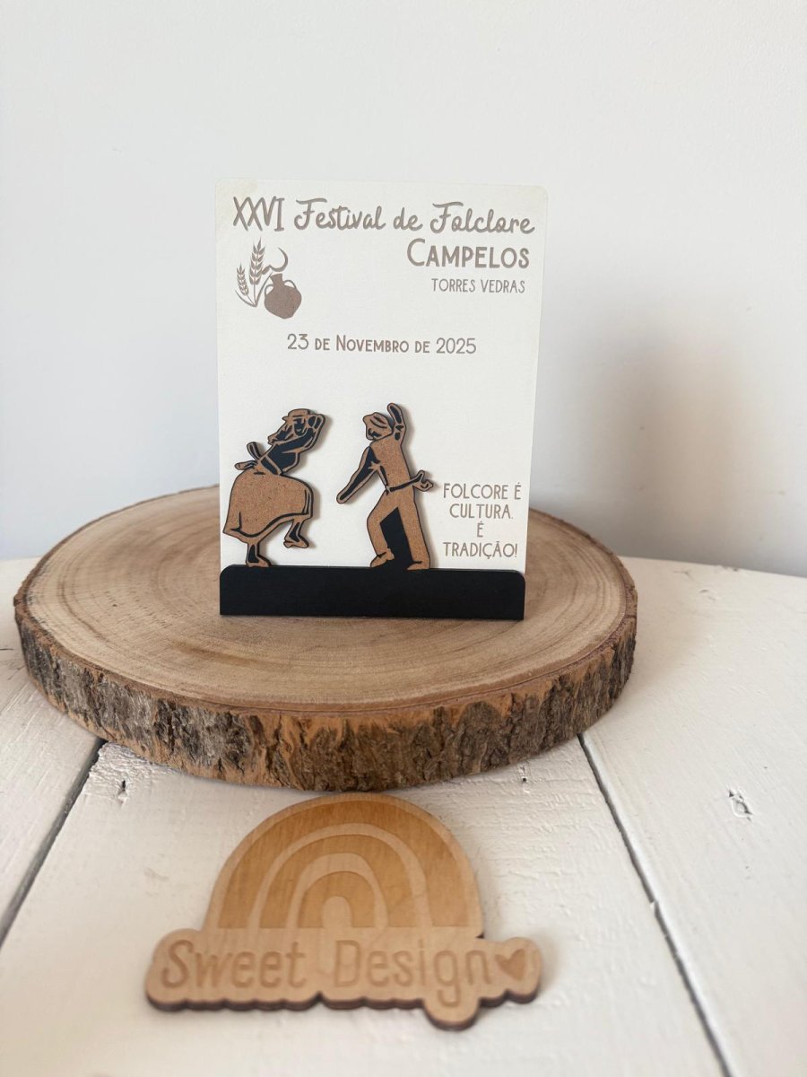 Troféu/Lembrança de Eventos em madeira – Rancho Folclórico - Image 3