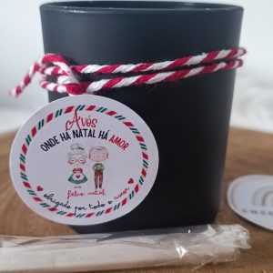 Vela Perfumada – Natal (copo em ardósia)