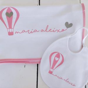 PACK FRALDA + BABETE – BALÃO AR ROSA