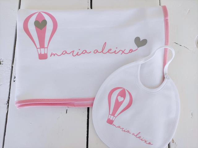 PACK FRALDA + BABETE – BALÃO AR ROSA