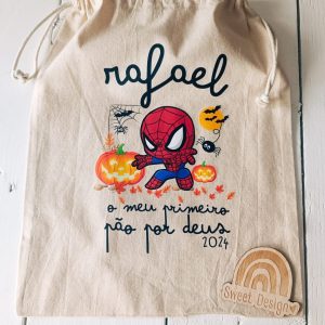 Saco Pão por Deus – Homem Aranha com nome (o meu primeiro pão por deus)