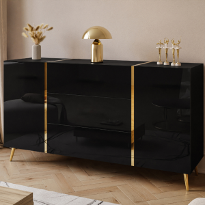 Aparador BRONX – Preto, 158cm