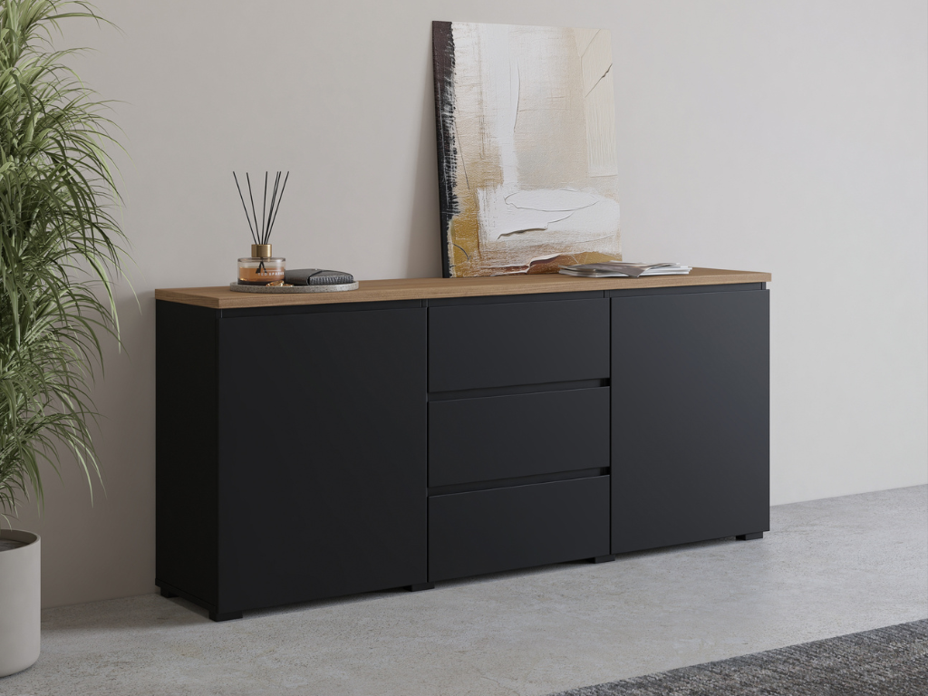 Aparador GRID 02 – Preto, 150cm
