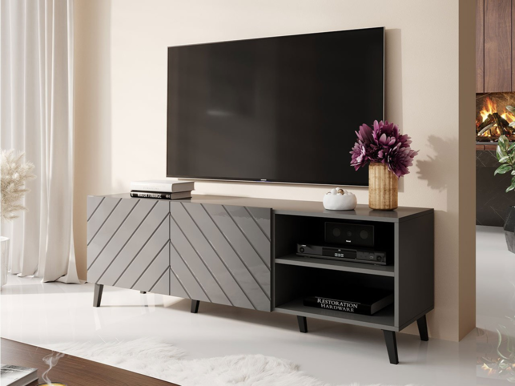 Móvel TV ASCRA 150cm – Cinzento