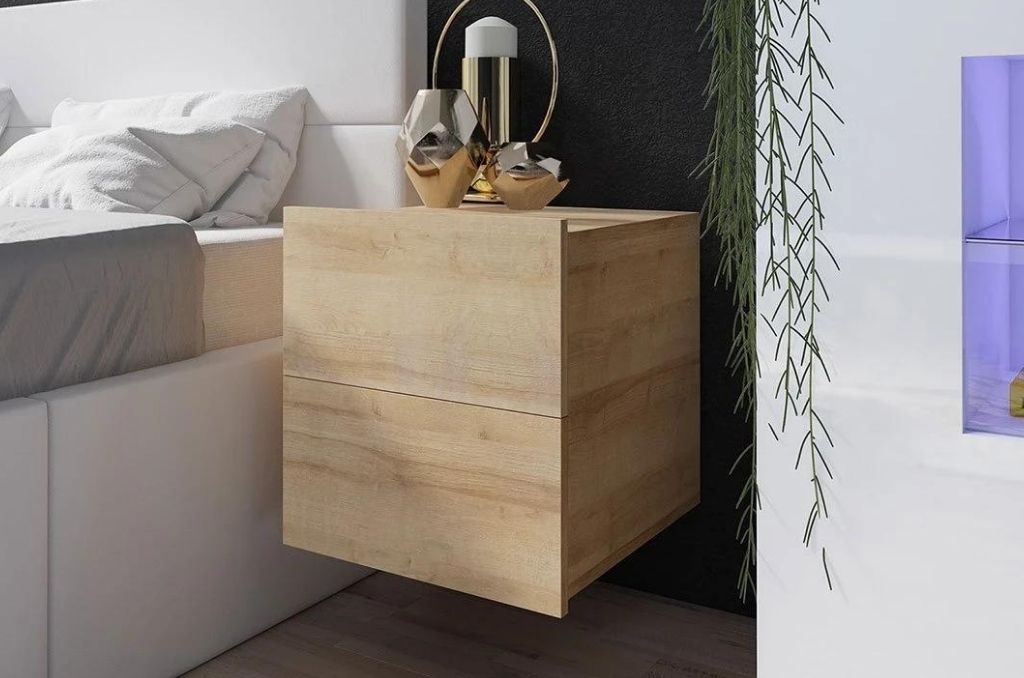 Mesa de Cabeceira BRALINI 40cm – carvalho dourado