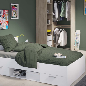 Cama c/arrumação CLARK 01- 90x200cm