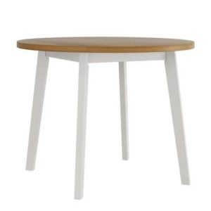 Mesa redonda CHRIS 3 – grandson/branco, 100cm