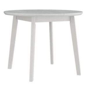 Mesa redonda CHRIS 4 – branco, extensível 100 a 130cm