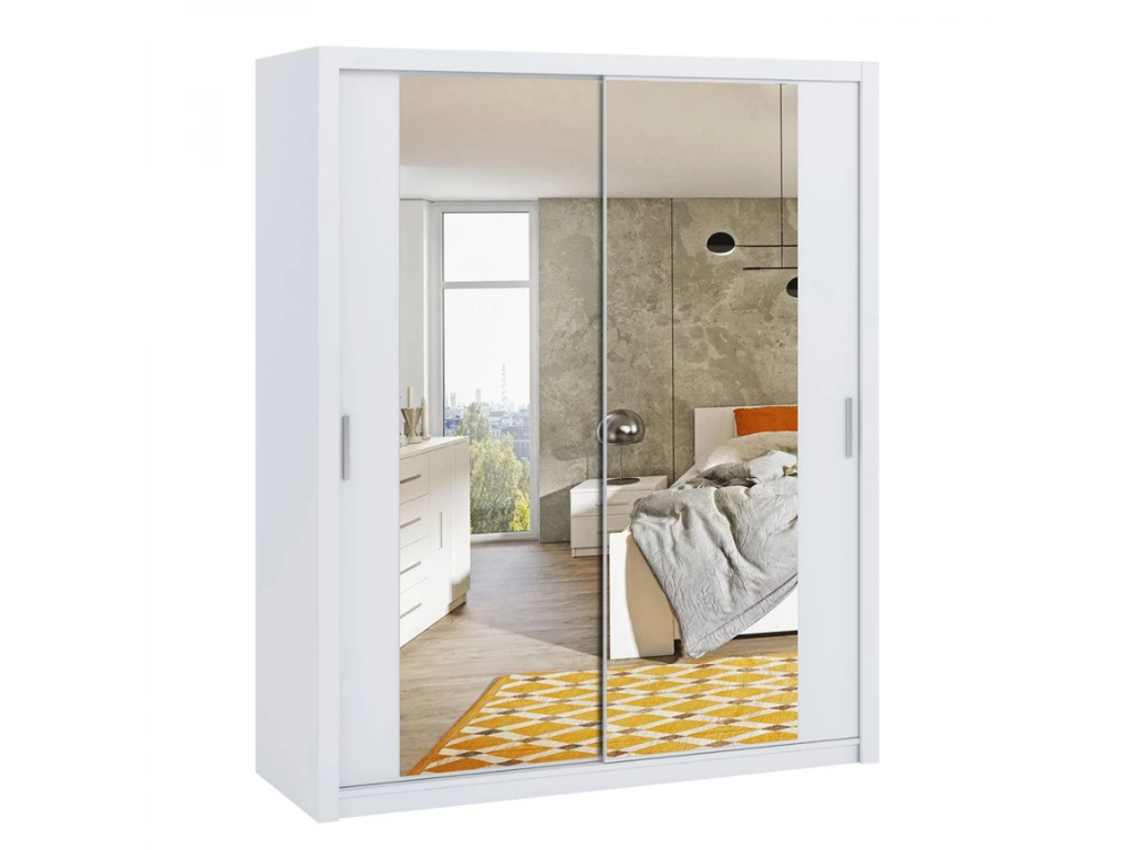 Roupeiro c/espelho DARSI – Branco, 180cm