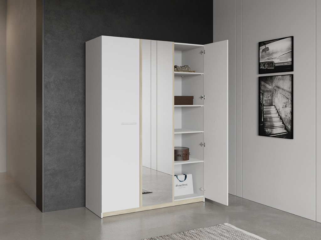 Roupeiro GIBSON 01 – Branco, 134x192cm
