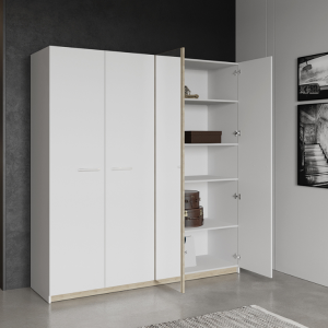 Roupeiro GIBSON 02 -Branco, 178x192cm