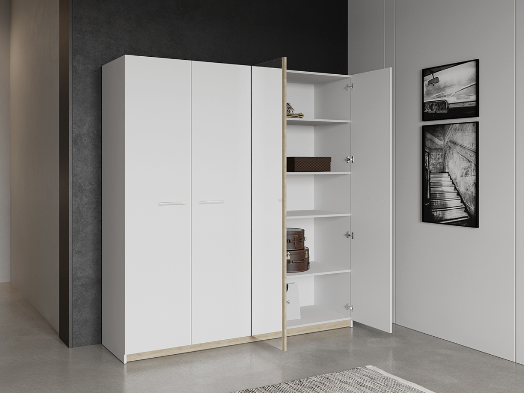 Roupeiro GIBSON 02 -Branco, 178x192cm