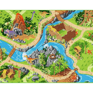 Tapete infantil DINO WORLD – antiderrapante, 95x133cm