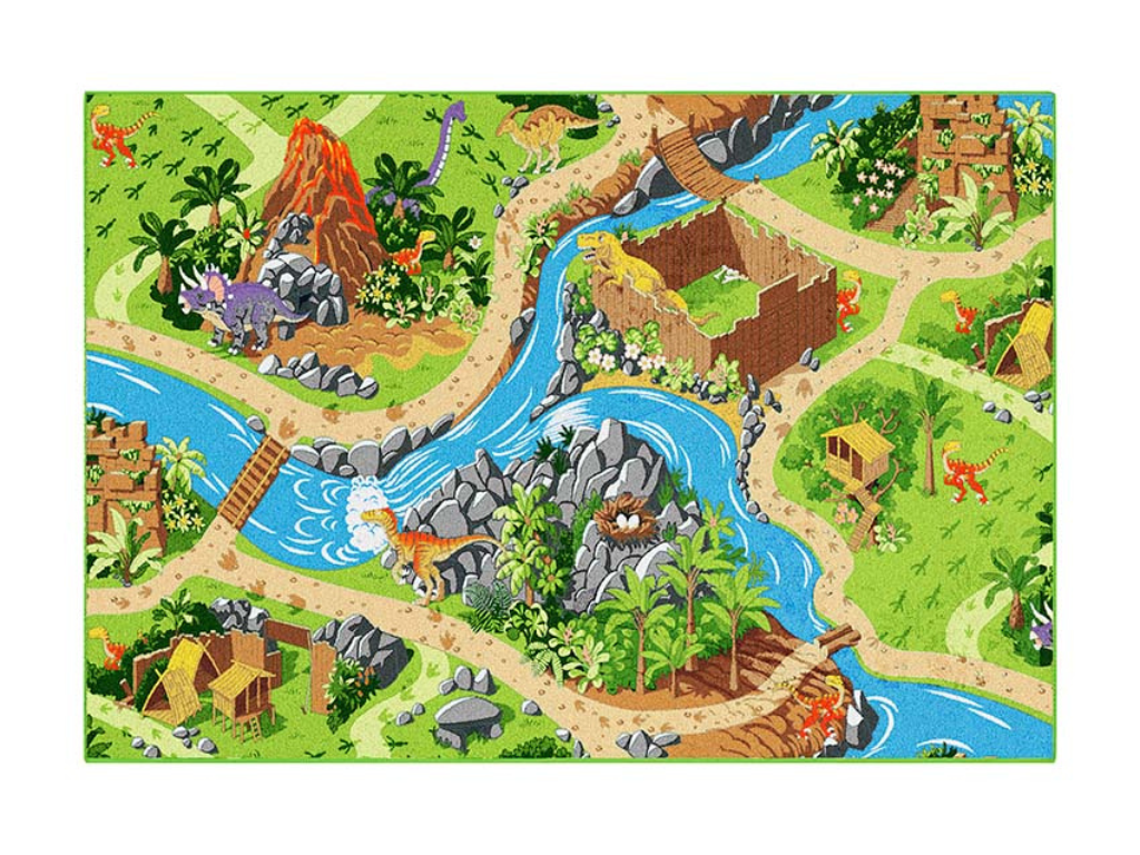 Tapete infantil DINO WORLD – antiderrapante, 95x133cm